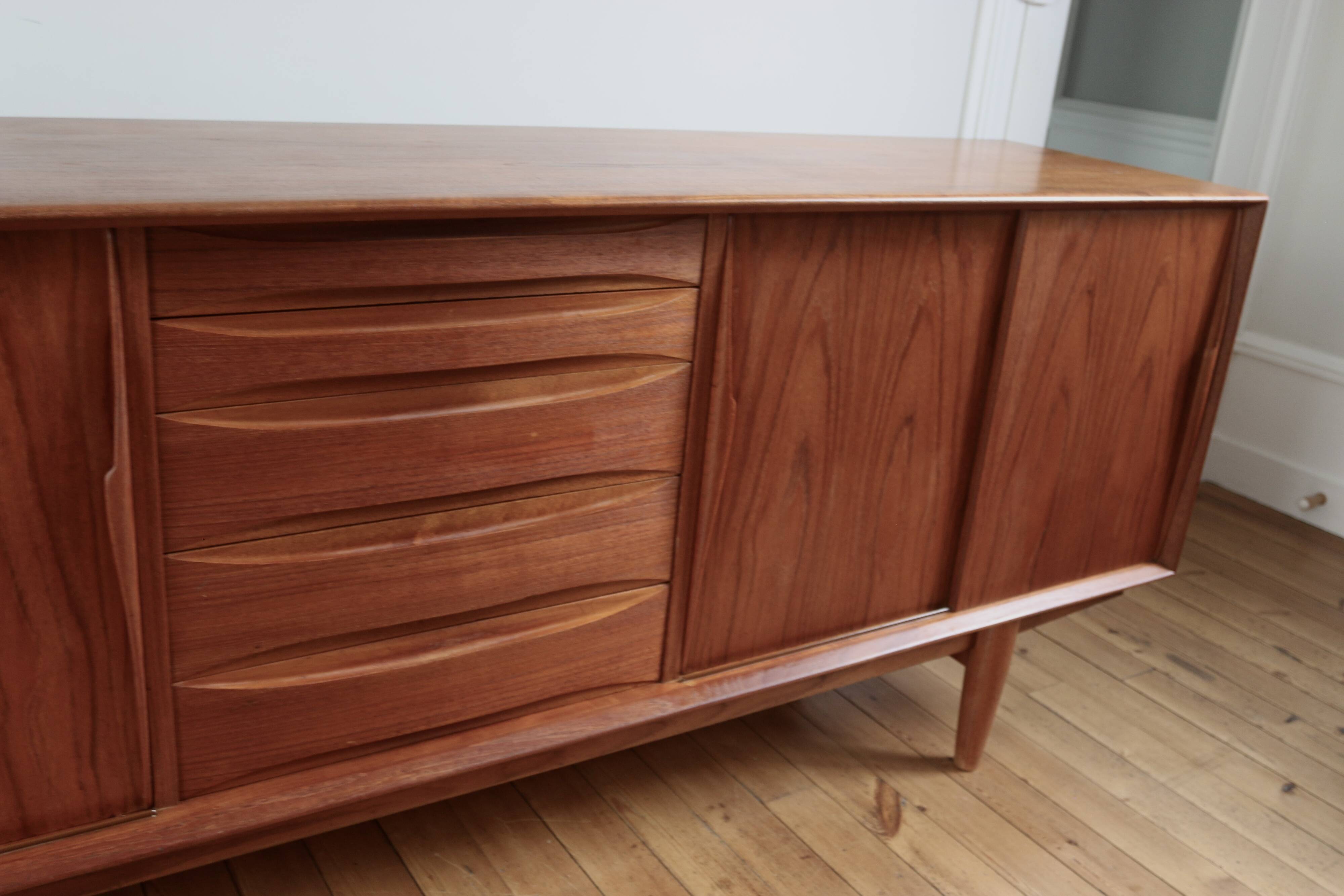 Enfilade scandinave vintage en teck Arne Vodder, 1960