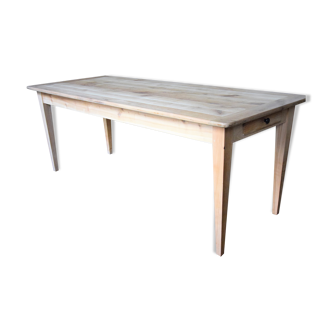 Table de ferme en bois naturel