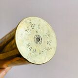 Old brass shell vase numbered H35cm