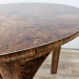 Art Decò Round Walnut Coffee Table