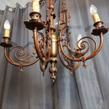 Lustre Louis XVI en bronze et laiton
