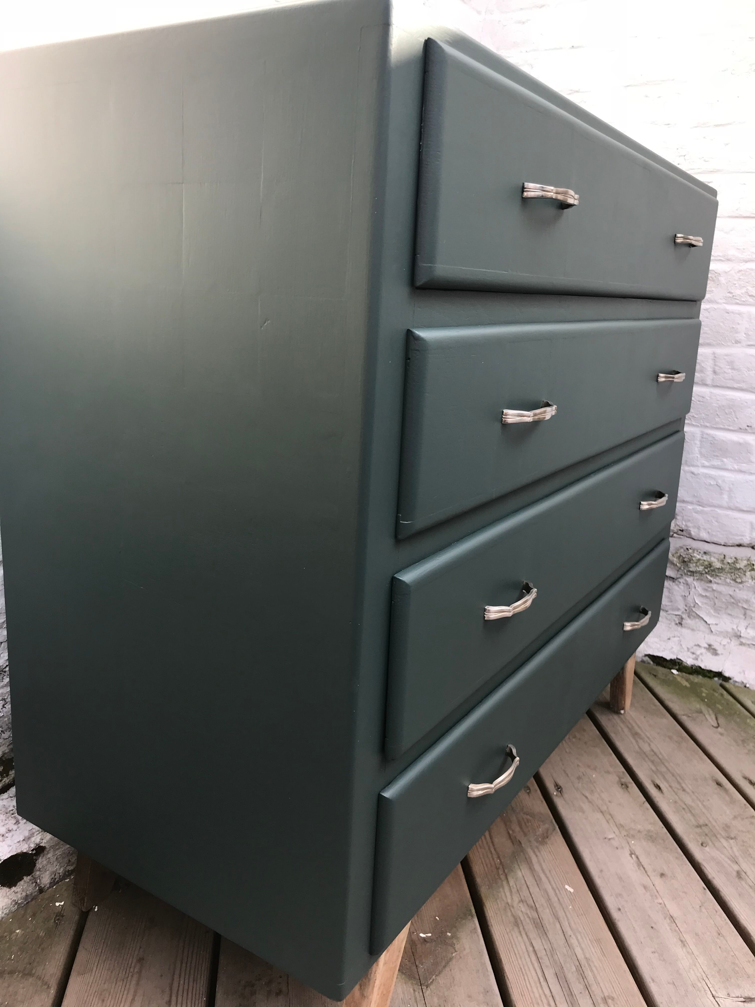 Dark green vintage dresser