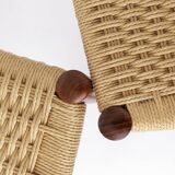 2 Søren Ladefoged chairs, teak, 1960s, papercord seat, dining chairs, set of 2