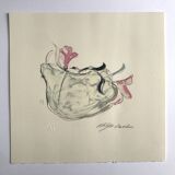 Akiyo owada, untitled, c 1990. original lithograph signed in pencil