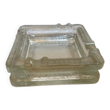 Thick glass ashtray