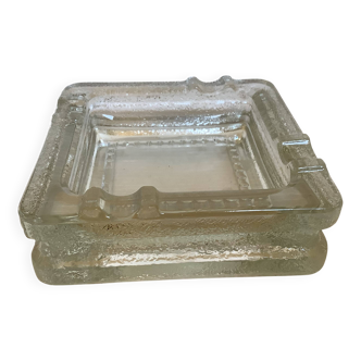 Cendrier en verre épais