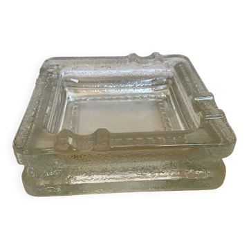 Cendrier en verre épais