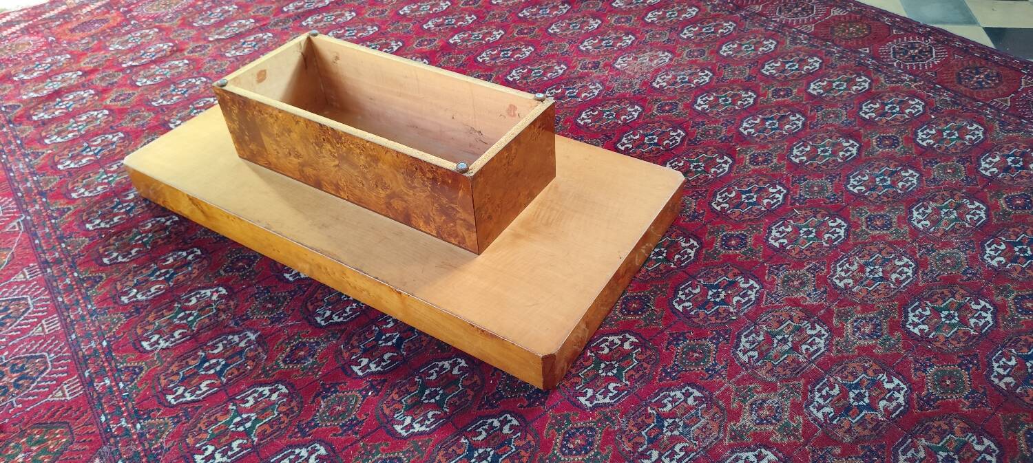 Table basse en loupe d'orme, par Roche Bobois, 1970