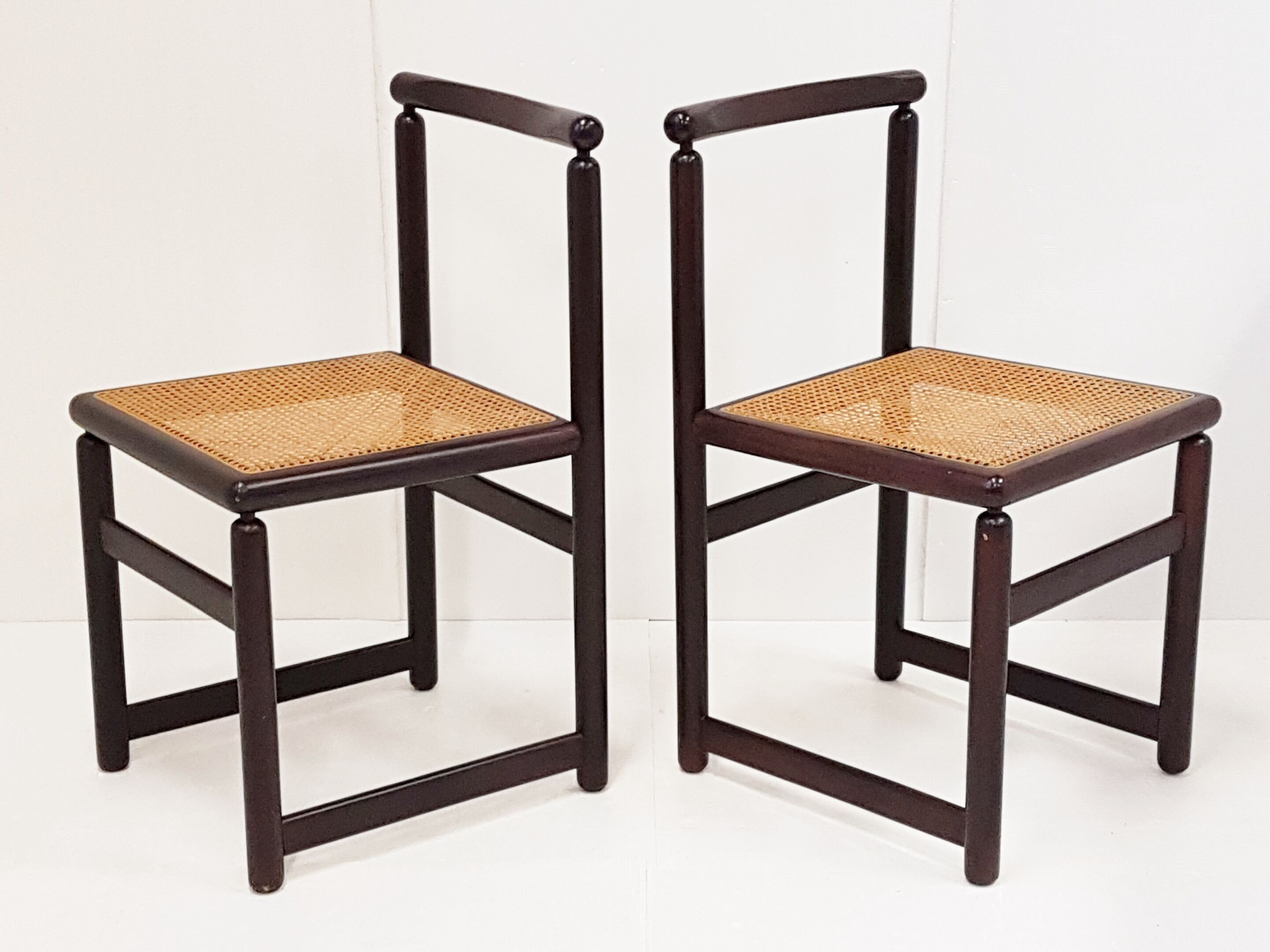 Set of 6 chairs 1970 vintage caning