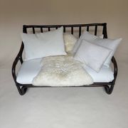 Two-seater rattan bench