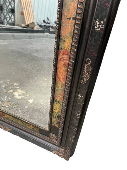Mirror with painted wooden frame