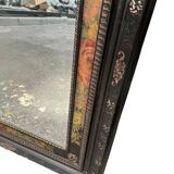Mirror with painted wooden frame