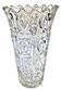 1960s Large trumpet vase Thick transparent glass