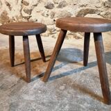 Pair of 1960s beechwood stools