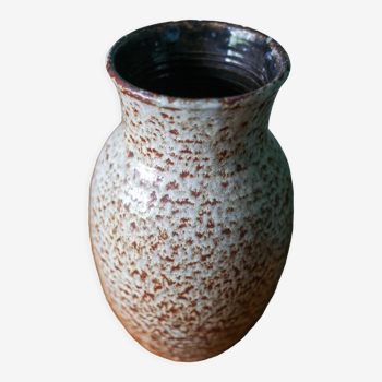 Speckled ceramic vase, west germany