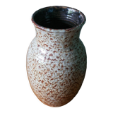 Speckled ceramic vase, west germany