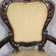 Fauteuil de bureau galbé de style Louis XV en acajou sculpté vers 1850