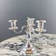 Pair of silver-plated candelabra, 20th century