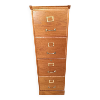 4-drawer wooden filing cabinet