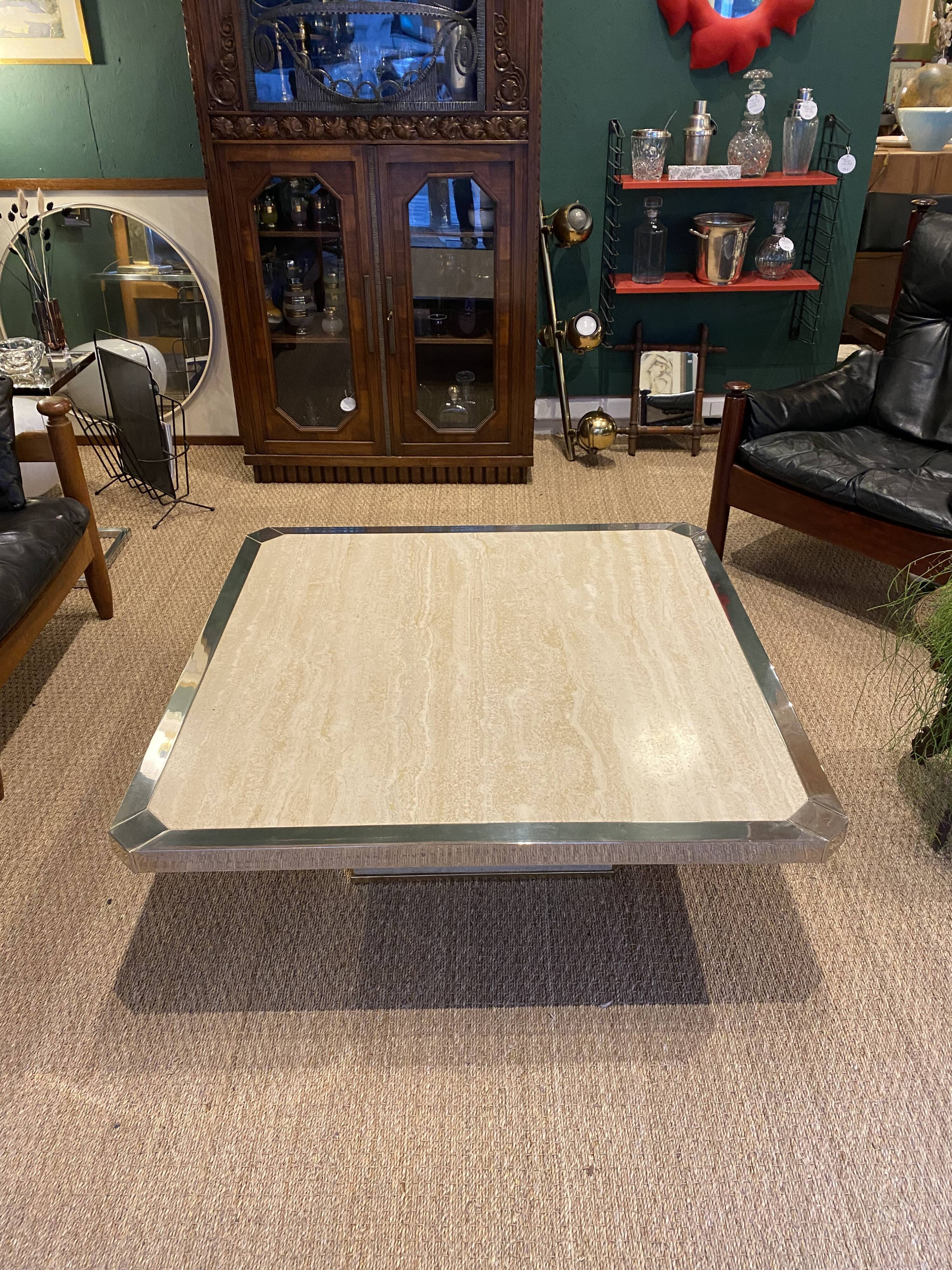 Vintage travertine coffee table