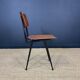 Ensemble de 4 chaises obo 60.10 bois miel pieds compas noirs