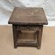 Small teak stool with 1 drawer