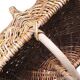 Old large Burgundy wicker basket