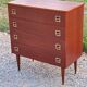 Vintage mahogany chest of drawers from the 60s conical feet 4 drawers