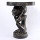 Grand Tabouret Luba Bois Massif Patine Rituelle Foncée - époque : Art Déco