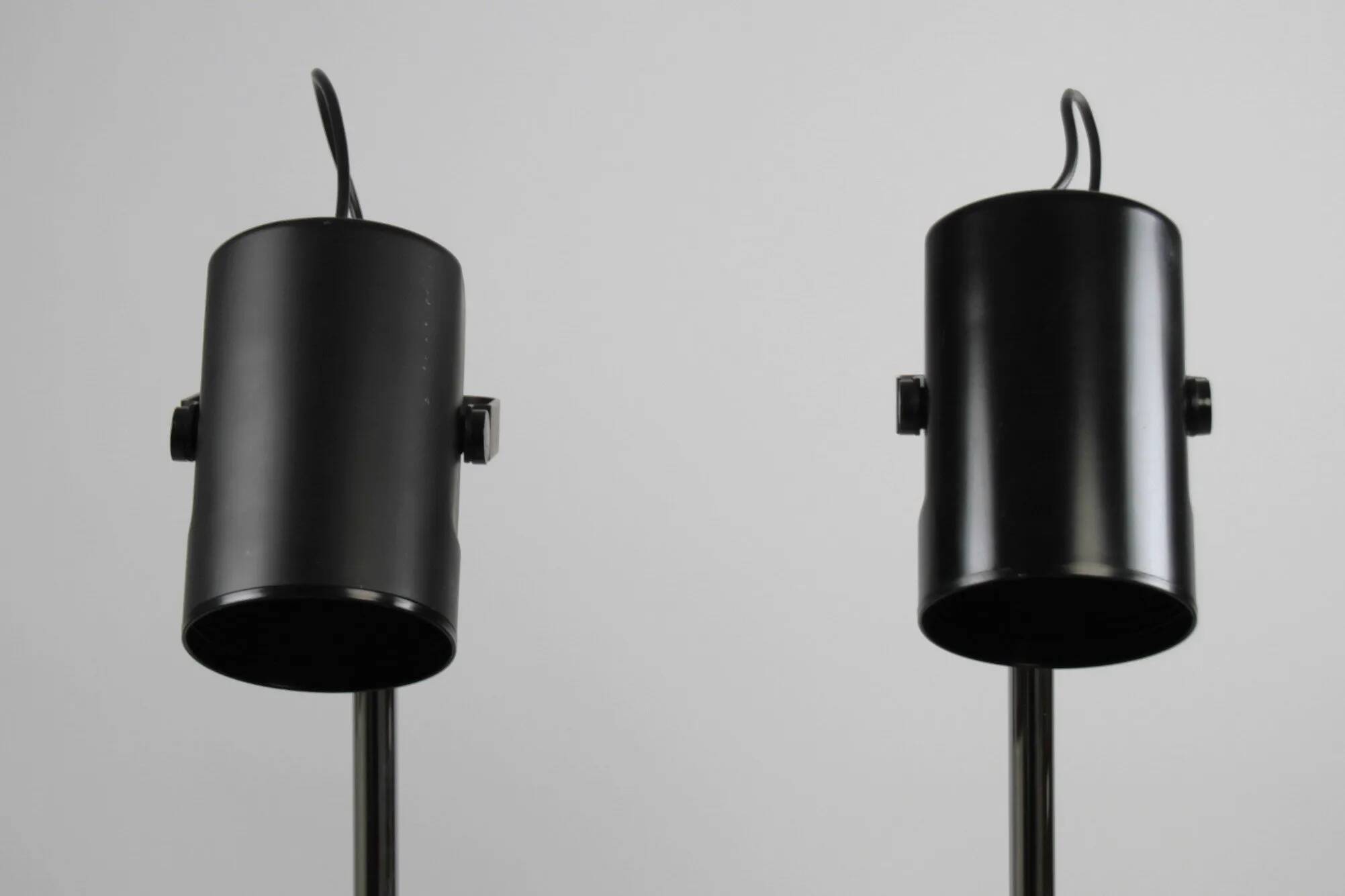 Pair of Black and Chrome “Orion” Floor Lamps by Per Sundstedt for Ateljé Lyktan, Sweden, 1960s