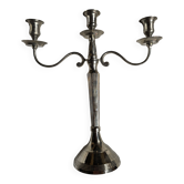 Candélabre 3 feux en métal argenté – chandelier ancien style Louis XVI
