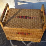 Bench chest rattan with drawer