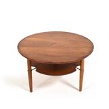 Rare Danish Coffee Table in Teak and Oak 1950s