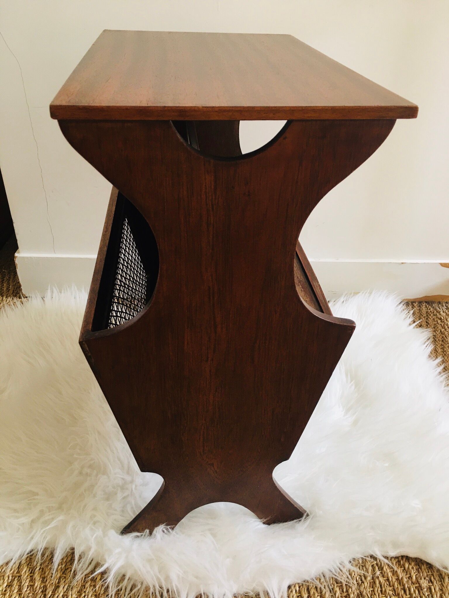 Magazine holder with tablet and canning