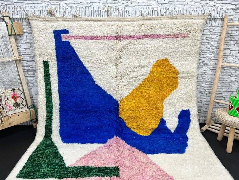 Tapis berbere fait main traditionnelle taille 150 x 250 cm