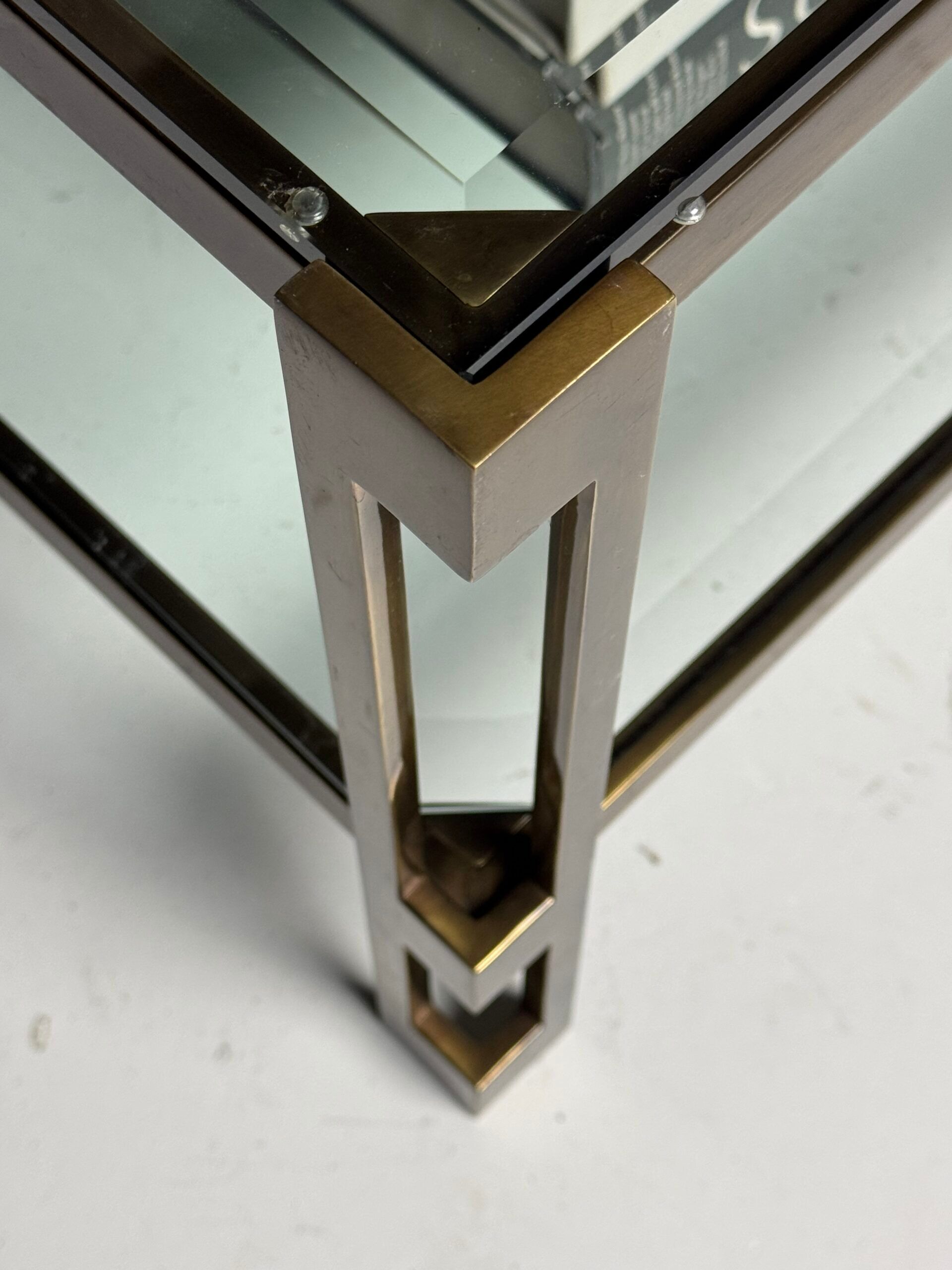 Table basse en verre vintage