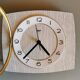 Vintage formica clock silent rectangular wall clock "Flash gray white"