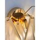Contemporary Modern Sanded Champagne "Rondini" Murano Wall Sconces - Set of