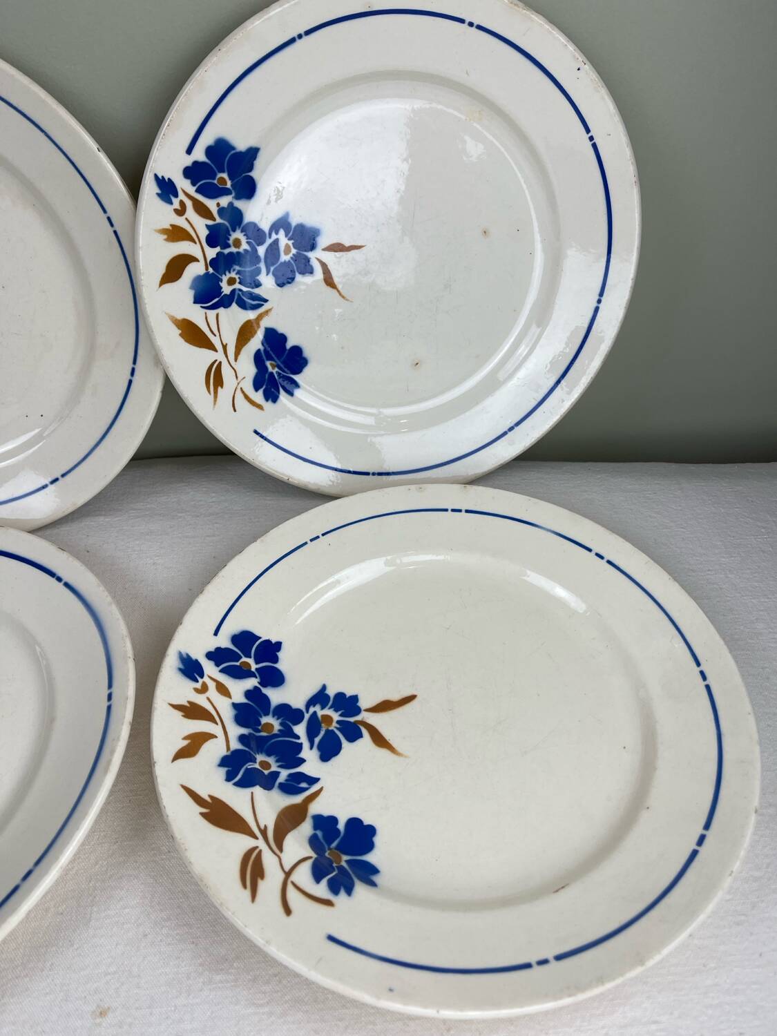 4 antique dinner plates