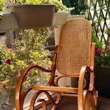 Rocking chair en rotin