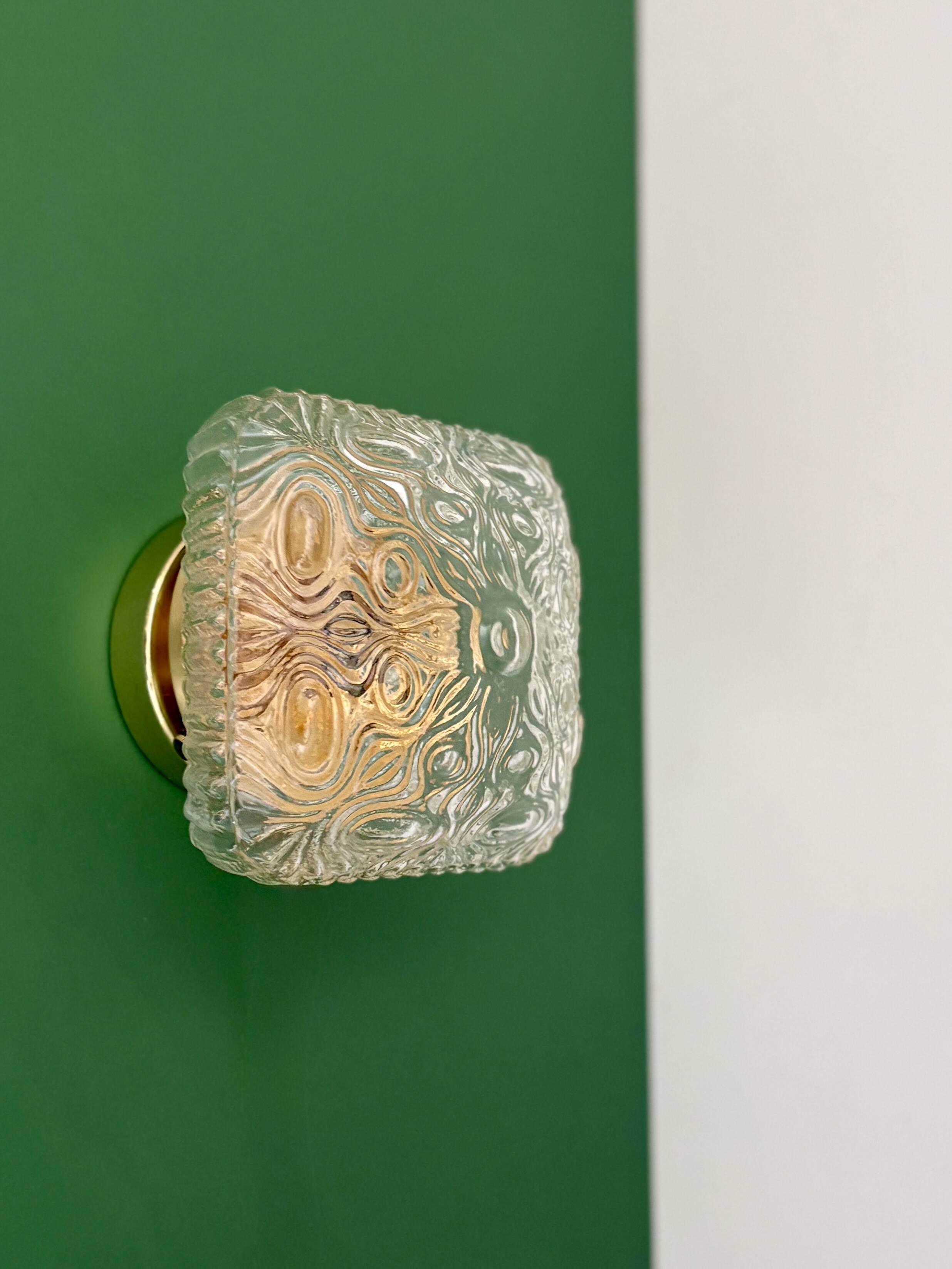 Vintage glass globe wall or ceiling light.