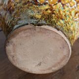 Vallauris style pitcher vase with honey enamel 1960/1970