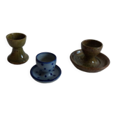 Set of three stoneware shells