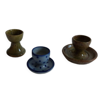 Set of three stoneware shells