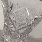 Chiseled bohemian crystal vase