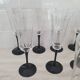 8 Octagonal Pied Noir Champagne Flutes