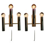 Set of Two Rare Midcentury Wall Lamp, Gaetano Sciolari, Italy, 1970s