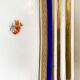 Blue and gold sweet egg set in Limoges porcelain, France, 1928