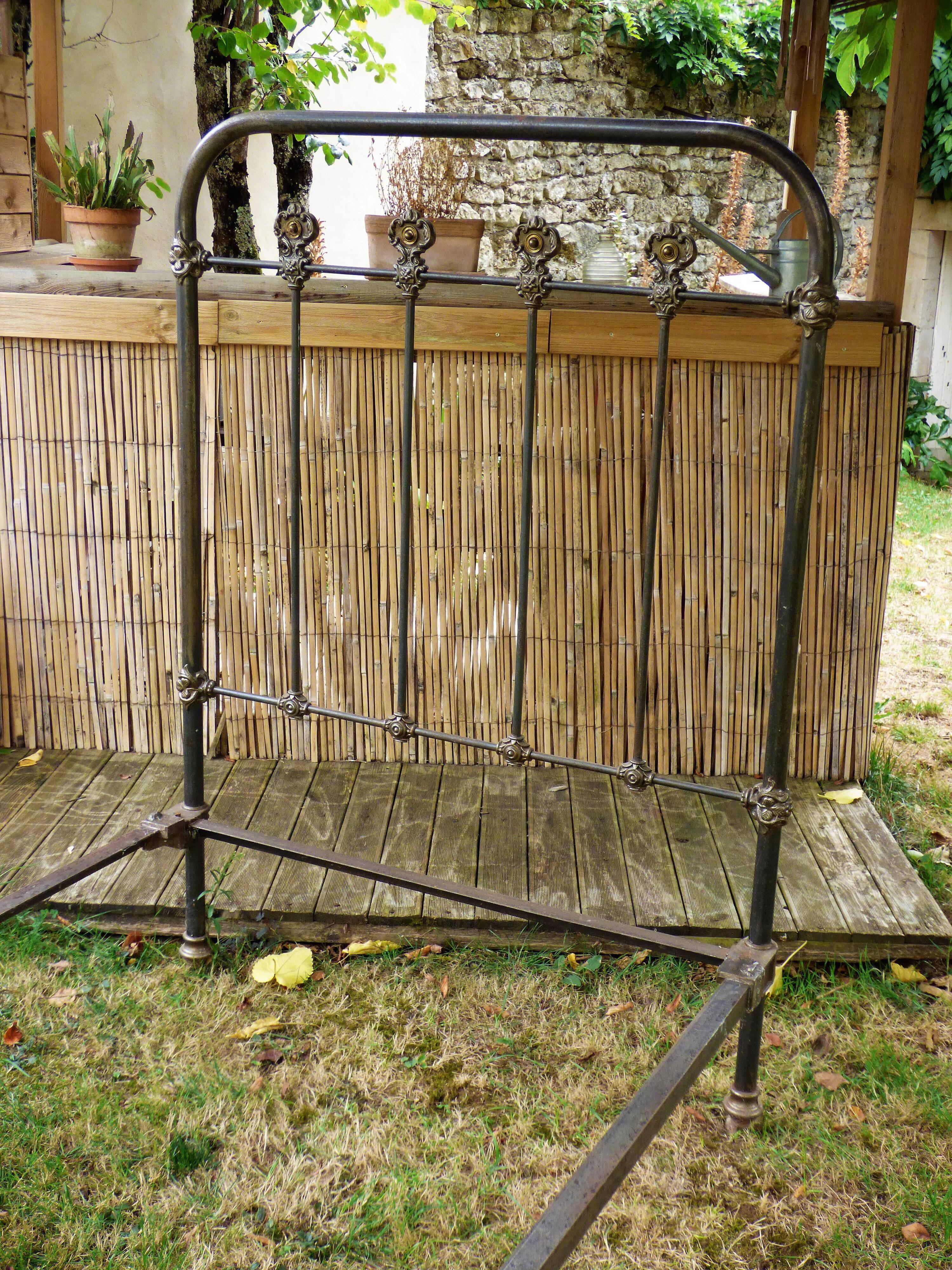 Iron and brass bed