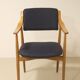 Scandinavian chair 1960 curved armrests